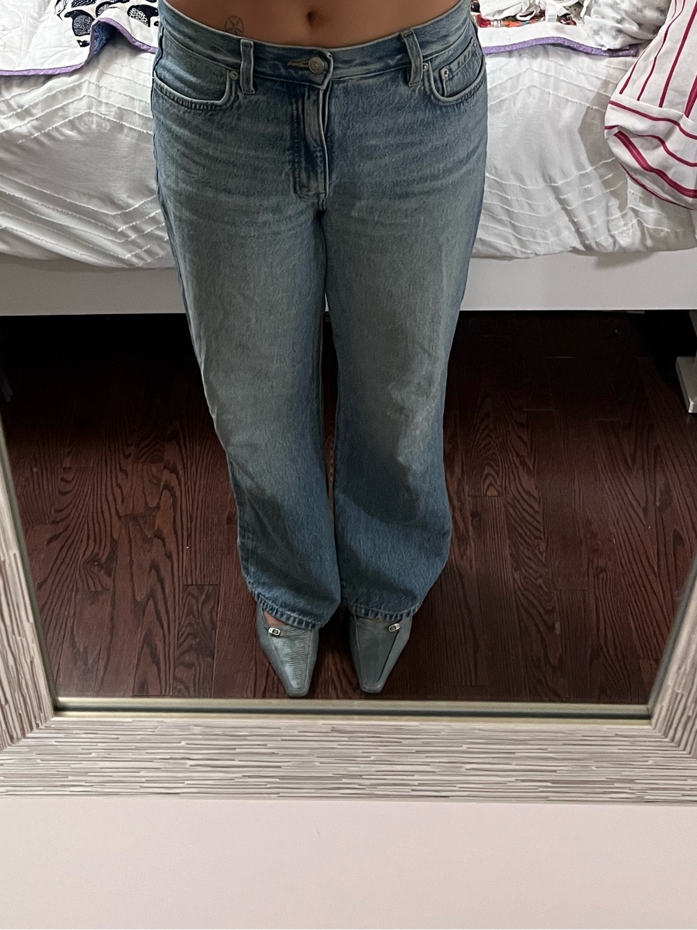 Dynamite Light Blue Wide Leg Jeans